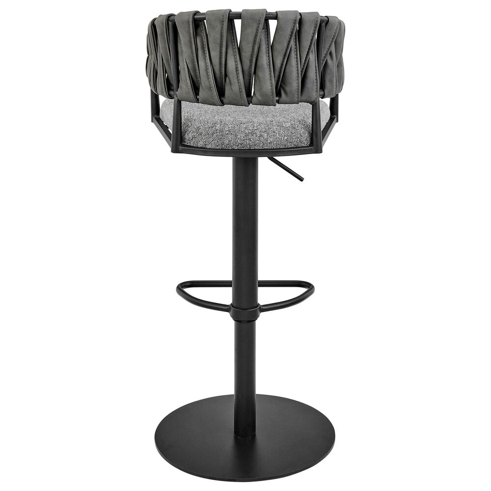 Blue River Blaise Swivel Adjustable Stool in Black, , large