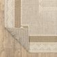 ROW by Oriental Weavers Zarina ZAR08 Beige and Brown 3"3" x 5" Indoor/Outdoor Area Rug, , large