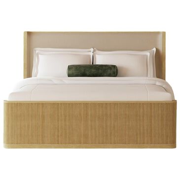 37B Sylvie Queen Upholstered Panel Bed in Natural, , large