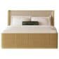 37B Sylvie Queen Upholstered Panel Bed in Natural, , large