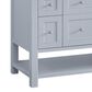 James Martin Vanities Breckenridge 72" Double Bathroom Vanity in Serenity Blue with 3 cm Eternal Jasmine Pearl Silestone Top, Rectangular Sinks and FreePower Wireless Charger, , large