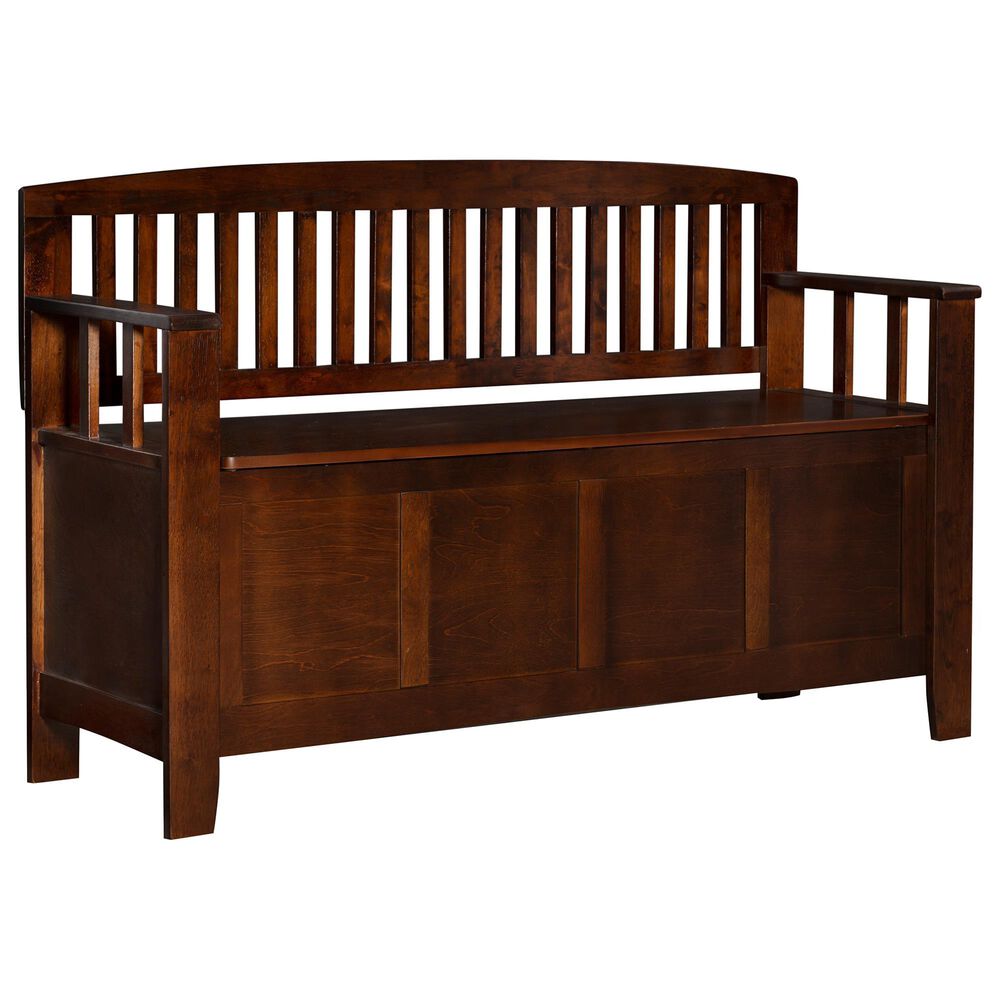 Linden Boulevard Michal Storage Bench in Walnut, , large