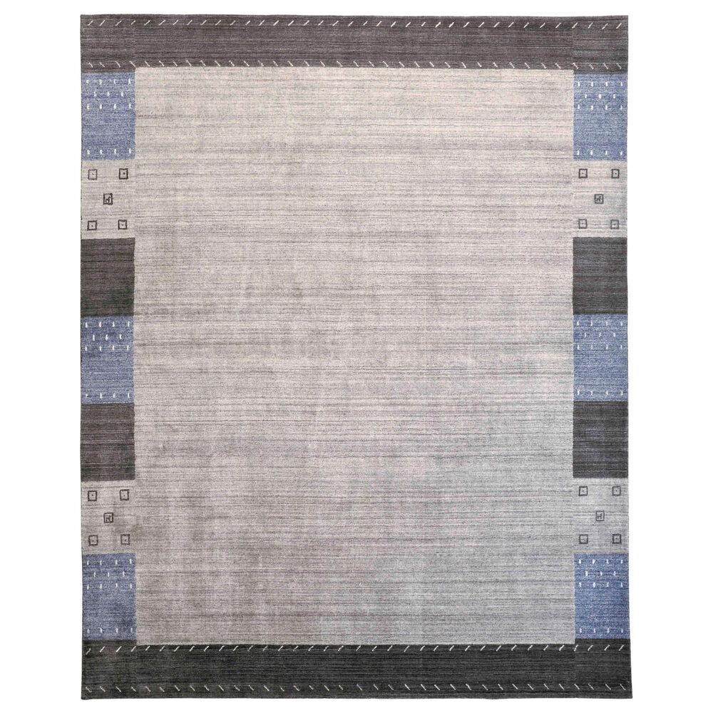 Feizy Rugs Legacy 9'6" x 13'6" Gray and Blue Area Rug, , large