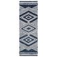 Safavieh Micro-Loop MLP156N 2"3" x 7" Navy and Ivory Runner, , large