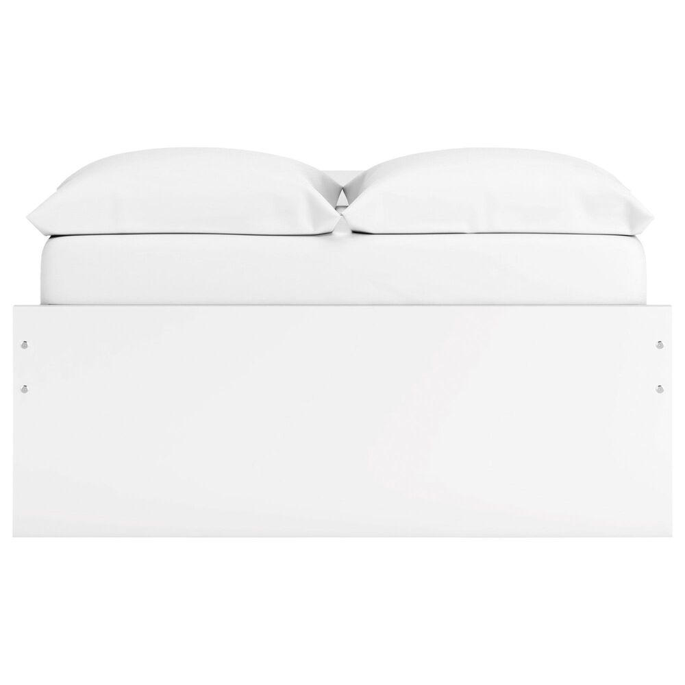 Ashley Onita Full Platform Bed with No Headboard and 2 Side Storage in White, , large