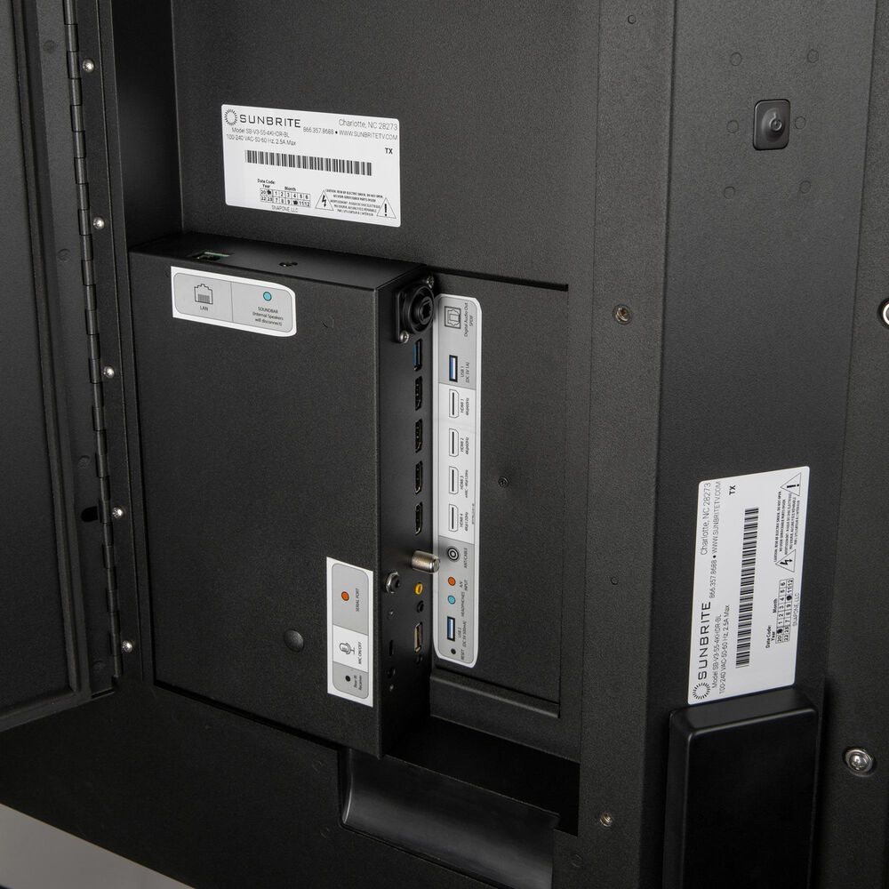 Sunbrite 55" Veranda 3 Series Outdoor Full Shade 4K UHD HDR - Smart TV in Black with Gray 55" Universal TV Dust Cover, , large