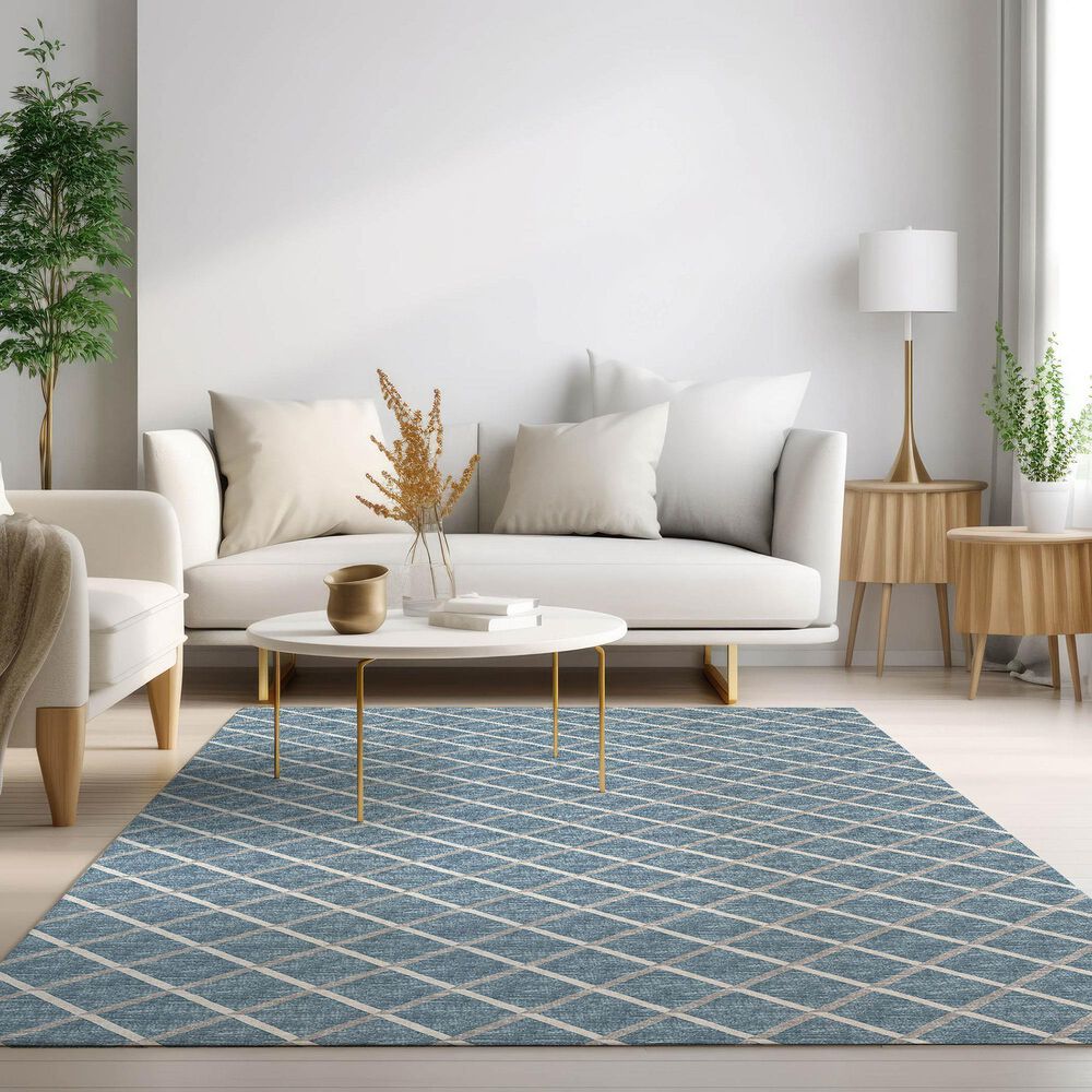 Dalyn Rug Company York 3&#39; x 5&#39; Sky Blue Indoor/Outdoor Area Rug, , large