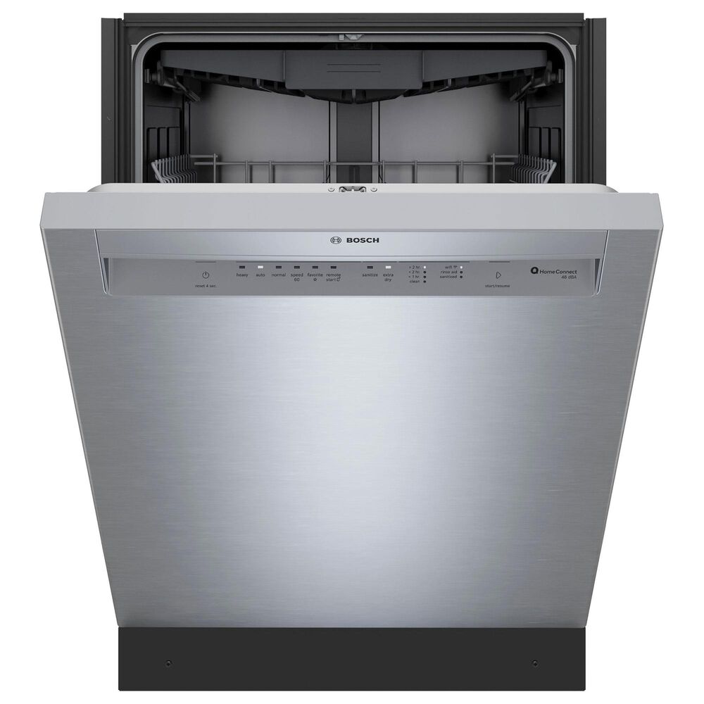 Bosch 300 Series 24&quot; Built-In Recessed Handle Dishwasher with 8 Wash Cycles in Stainless Steel, , large
