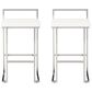Ashley Madanere Bar Stool Set of 2 in White/Chrome Finish, , large