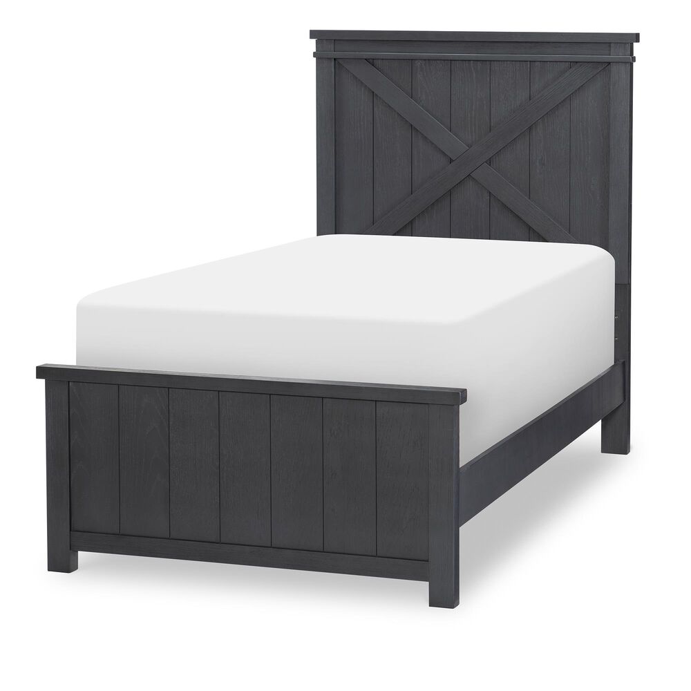 Legacy Classic Flatiron Twin Panel Bed with Trundle in Midnight, , large