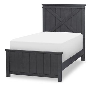 Legacy Classic Flatiron Twin Panel Bed with Trundle in Midnight, , large
