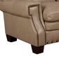 Bordeaux & Co Stationary Leather Chair and Ottoman Set in Juno Pebble, , large