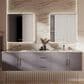 Lexora Home Geneva 80" Double Bathroom Vanity in Dark Grey with 2 cm White Carrara Marble Top and Rectangular Sinks, , large