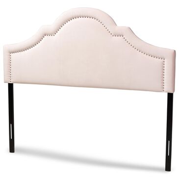 Baxton Studio Rita Twin Panel Headboard in Light Pink, , large