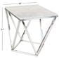 Maple and Jade Geometric Accent End Table in Silver and White, , large