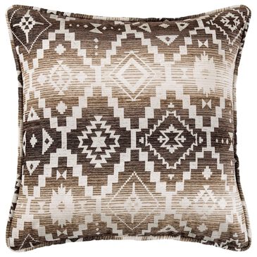 HiEnd Accents Chalet Aztec 27" Euro Sham in White and Brown, , large