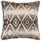 HiEnd Accents Chalet Aztec 27" Euro Sham in White and Brown, , large