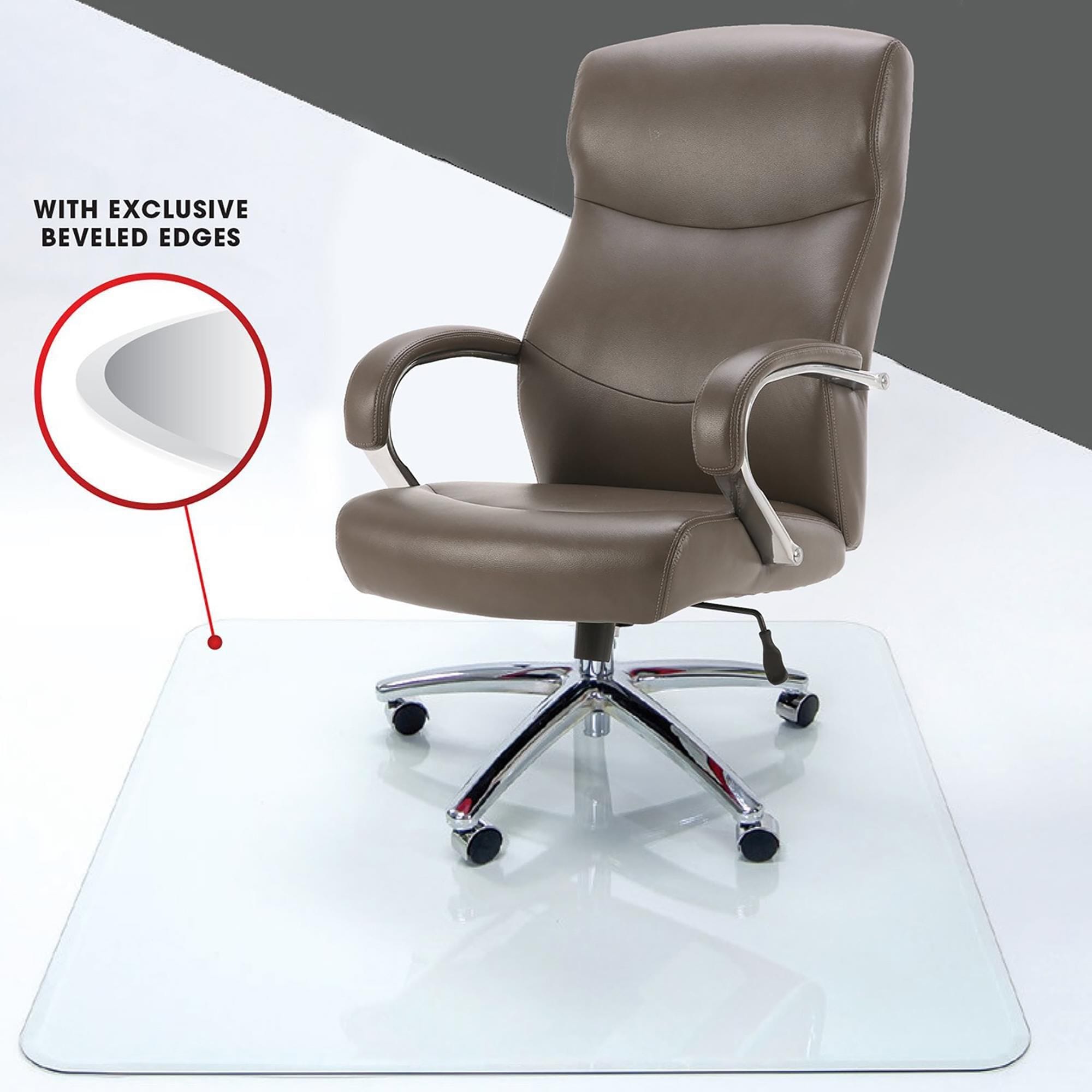 Simeon Collection 48 x 60 Chair Mat in Clear NFM