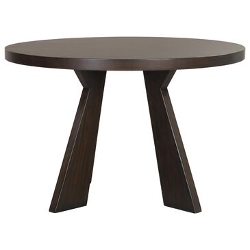 New Heritage Design Chestnut Ridge Round Dining Table in Brown - Table Only, , large
