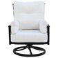 GatherCraft Seville Patio Club Swivel Chair with Cushion in Medora Ivory, , large