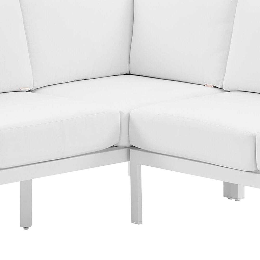 Linon Home Decor Holland 2-Piece Outdoor Sectional Sofa in White, , large