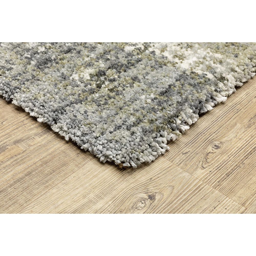 Oriental Weavers Aspen Shag Distressed 530J9 7&#39;10&quot; x 10&#39;10&quot; Gray Area Rug, , large