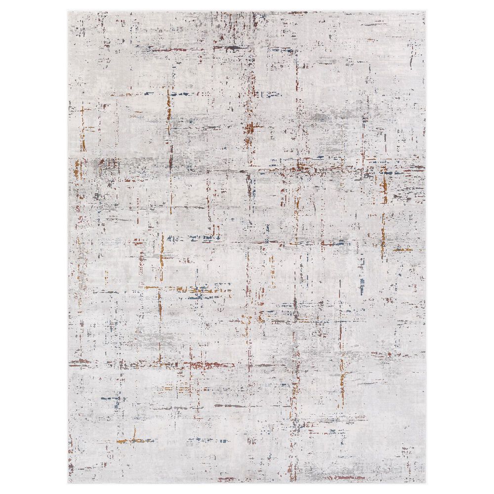 Surya Aisha 10" x 14" Charcoal, Gray, Dark Blue, Off-White, Burgandy and Burnt Orange Area Rug, , large