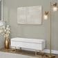 Lumisource Midas Storage Bench with White Velvet Cushion in Gold, , large