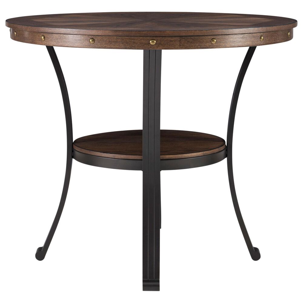 Linon Home Decor Franklin Side Table in Umber Brown and Black, , large