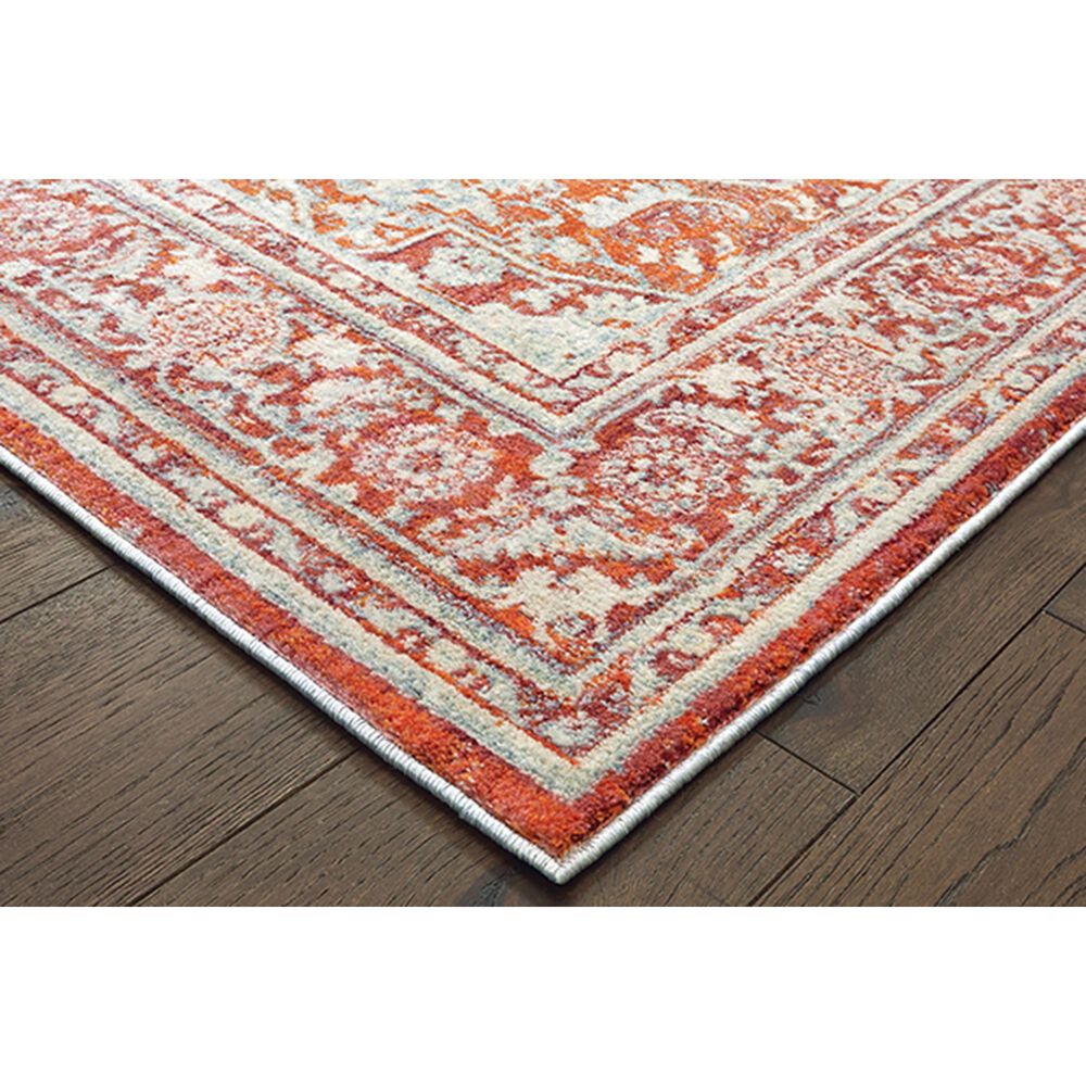 Oriental Weavers Pandora 1501U 9&#39;10&quot; x 12&#39;10&quot; Grey and Orange Area Rug, , large