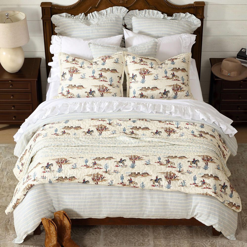 HiEnd Accents Desert Trail 3-Piece Queen Quilt Set in Sandstone, , large