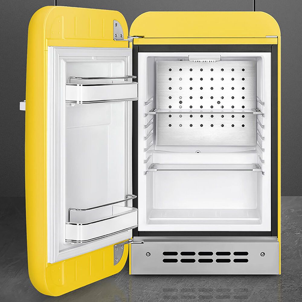 SMEG 1.34 Cu. Ft. Freestanding Compact Refrigerator with Left Handle in Yellow, , large