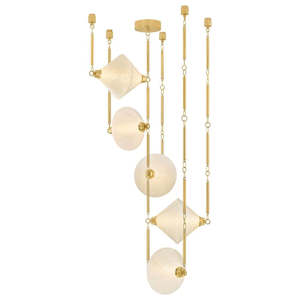 Troy Lighting Solara 5-Light Chandelier in Vintage Polished Brass, , large