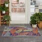 Nourison Aloha ALH18 2"8" x 4" Navy and Multicolor Indoor/Outdoor Area Rug, , large