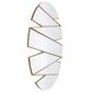 Flair Industries Round Wall Mirror in Ribboned Gold, , large