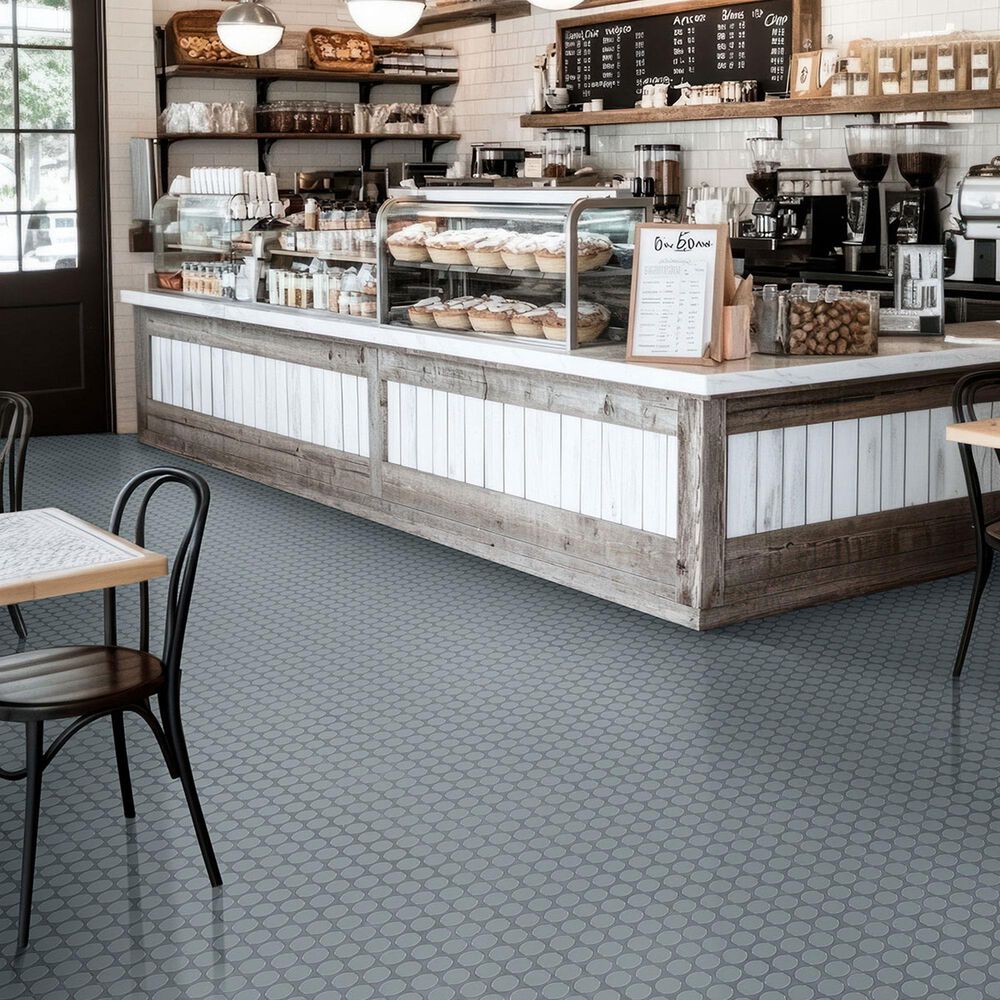 MS International Cielo Azul 2" Penny Round on 12" x 12" Porcelain Mosaic Sheet, , large