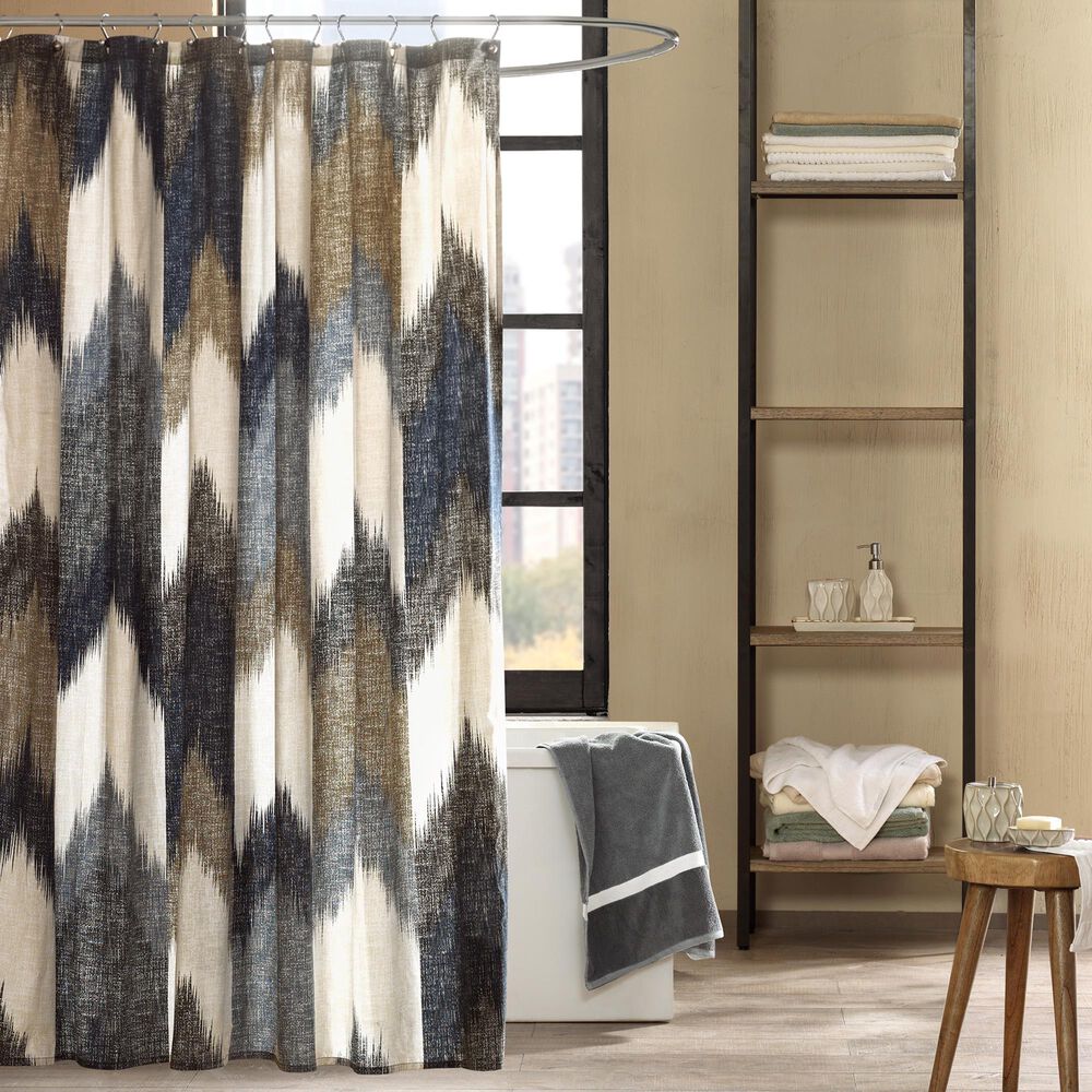 Hampton Park Alpine 72" Shower Curtain in Navy, , large