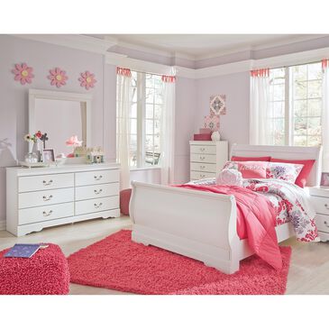 Ashley Anarasia 4 Piece Full Bed Room Set in White, , large