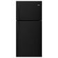 Whirlpool 19 Cu. Ft. Top-Freezer Refrigerator with LED Interior Lighting in Black, , large