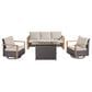 Sunwell Garden 4-Piece Patio Fire Pit Set in Beige, , large