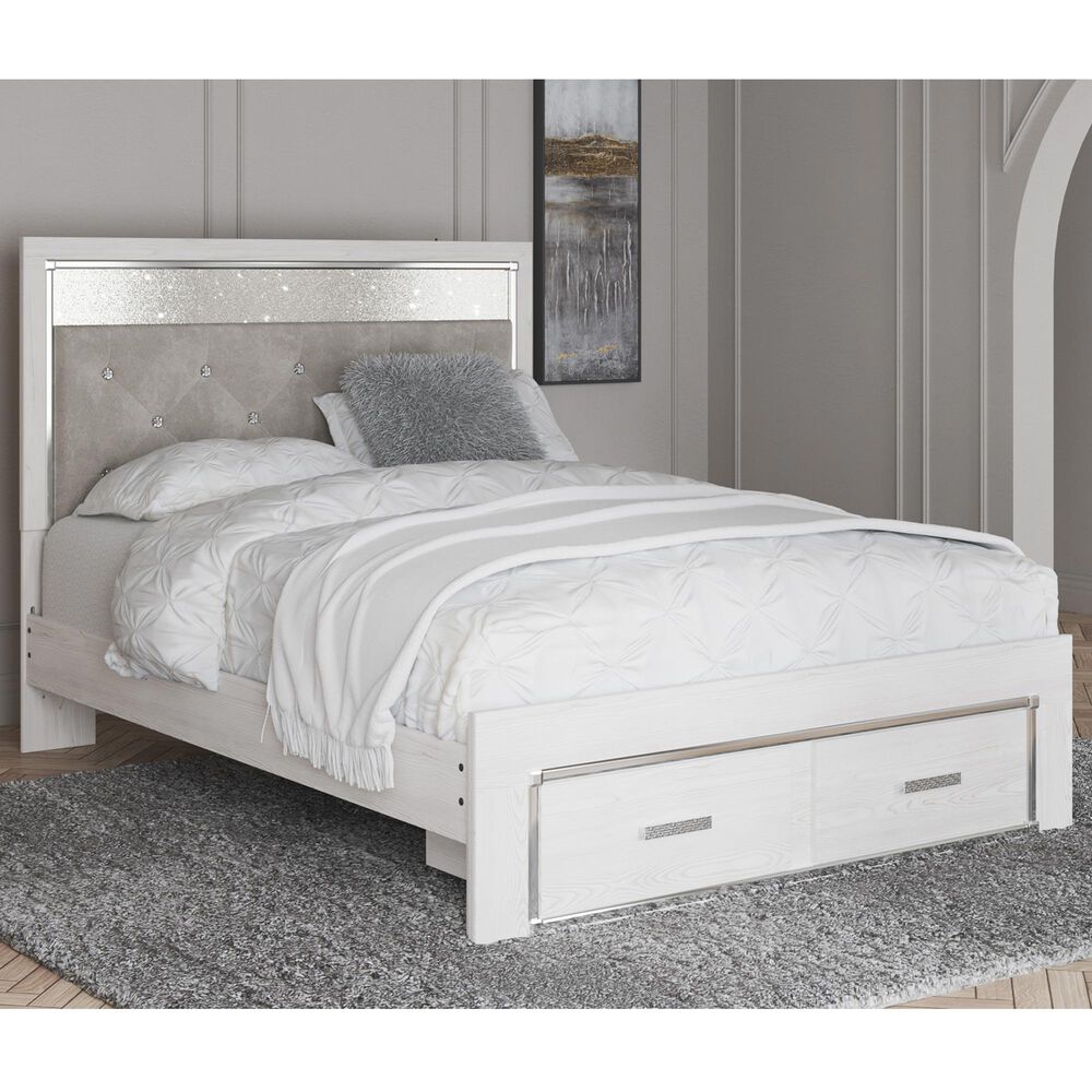 Ashley Altyra Queen Upholstered Storage Bed  in White, , large