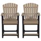 Ashley Fairen Trail Patio Counter Stool in Driftwood and Black (Set of 2), , large