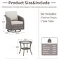 Sunwell Garden 3-Piece Patio Conversation Set in Beige, , large