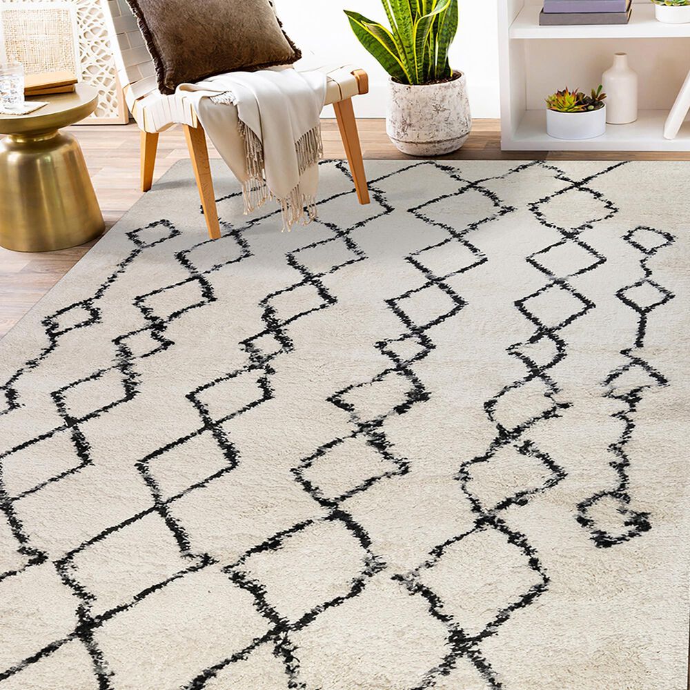Amer Rugs Aspen 7&#39;6&quot; x 9&#39;6&quot; Cream and Gray Area Rug, , large