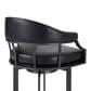 Blue River Edy Swivel 26" Counter Stool with Black Cushion in Mineral, , large