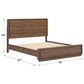 Ashley Fortlorn California King Platform Bed in Walnut Brown with LED Light, , large
