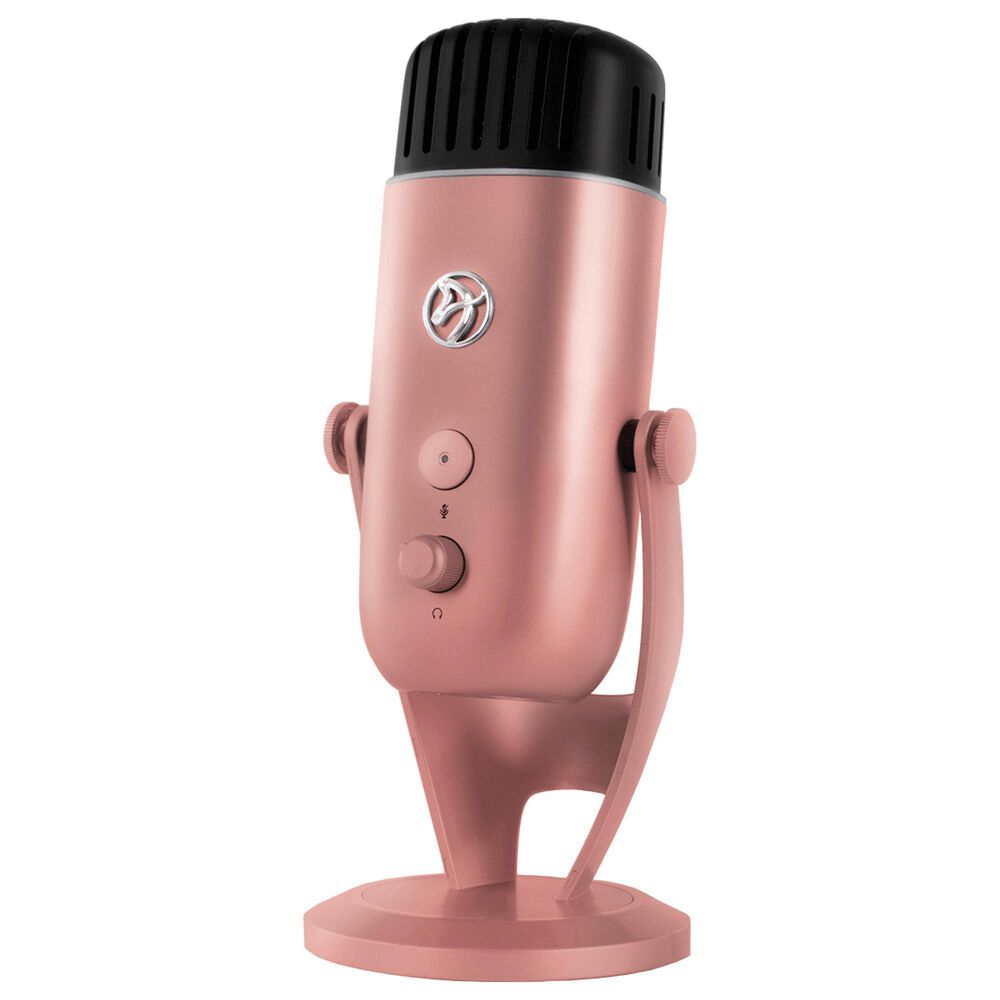 Arozzi Colonna Audiophile Grade Gaming/Streaming/Office USB Microphone - Omnidirectional Cardioid, and Bidirectional Polar Patterns, Boom Arm Compatible - RoseGold, , large