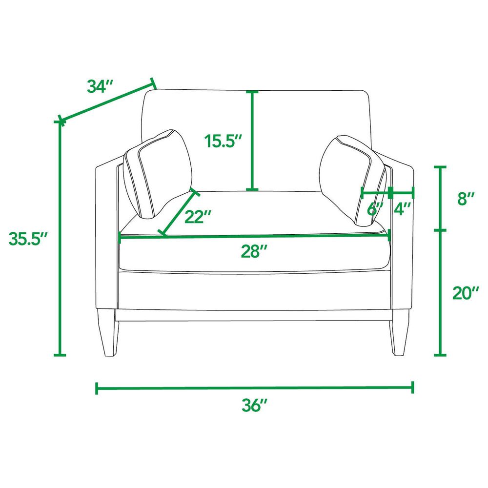 Jennifer Taylor Home Knox Accent Arm Chair in Flax White, , large