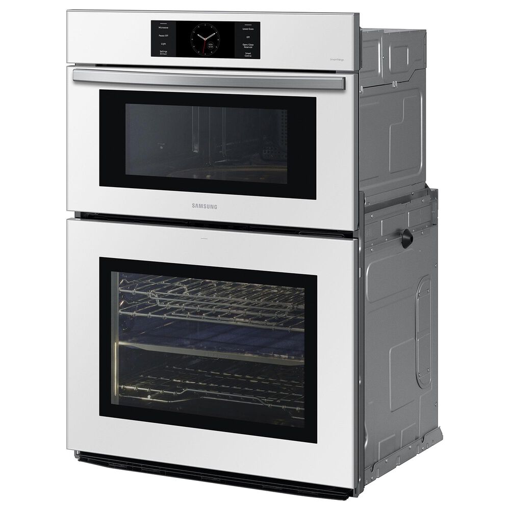 Samsung Bespoke 2-Piece Kitchen Package with White Bespoke 30" Combination Wall Oven and Stainless Steel 30" Gas Cooktop, , large