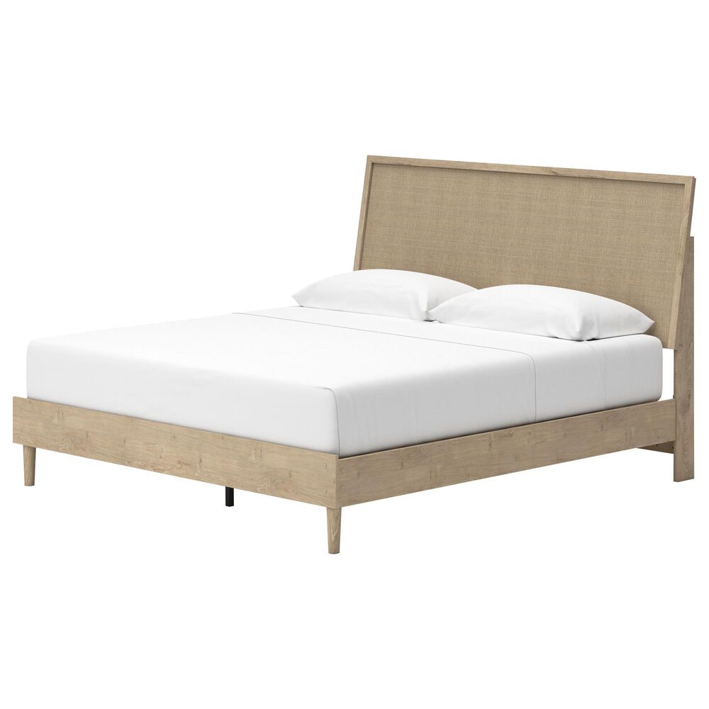 Ashley Cielden King Platform Bed in Tan, , large